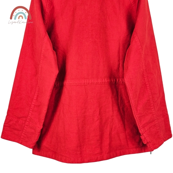 New! J. Crew Broken-in Barn Jacket in Brushed Chino Crisp Scarlet - Picture 8 of 14